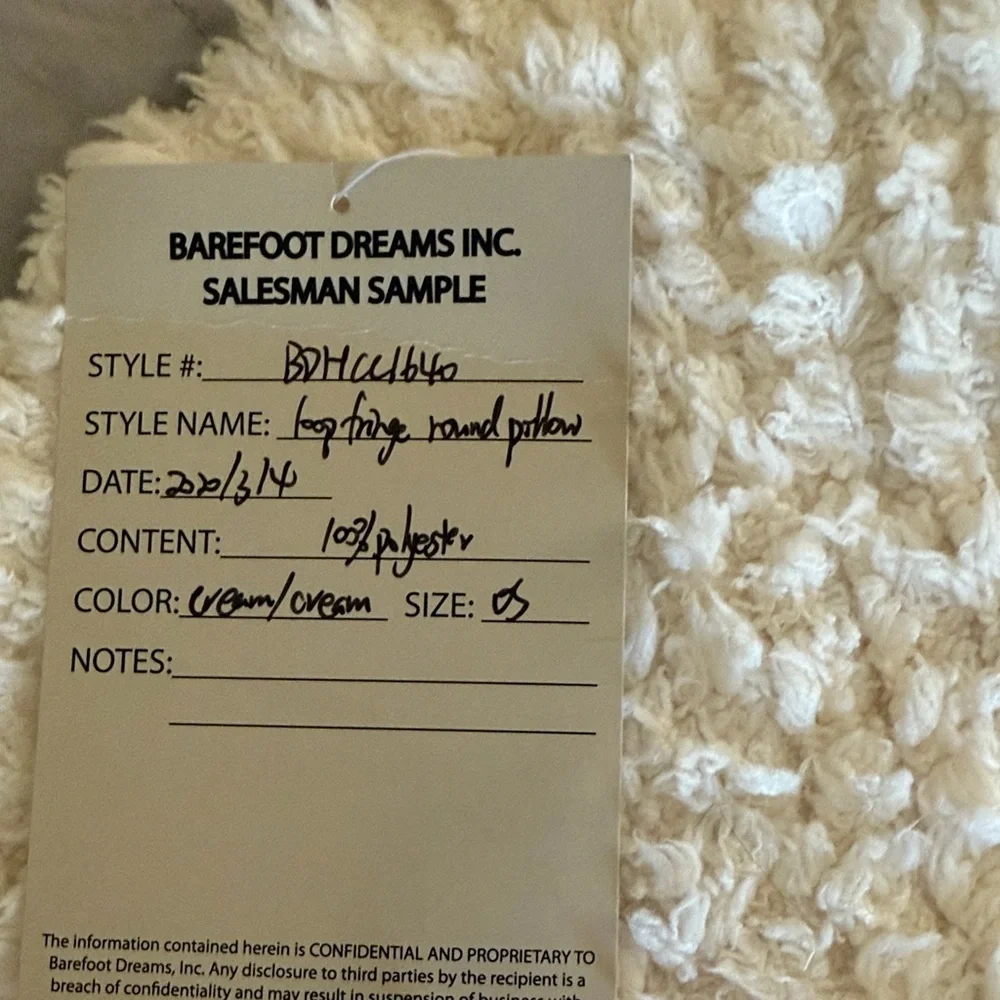 Barefoot Dreams Cream Accent Pillow Cover